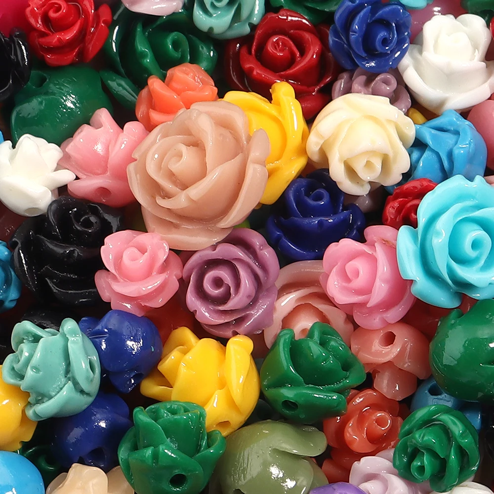 1 Strang 6 8 10 12 15 mm Rose Camelia Blumenperlen Künstliche Korallenperlen für Schmuckherstellung DIY Armband Halskette Zubehör – Detail 9