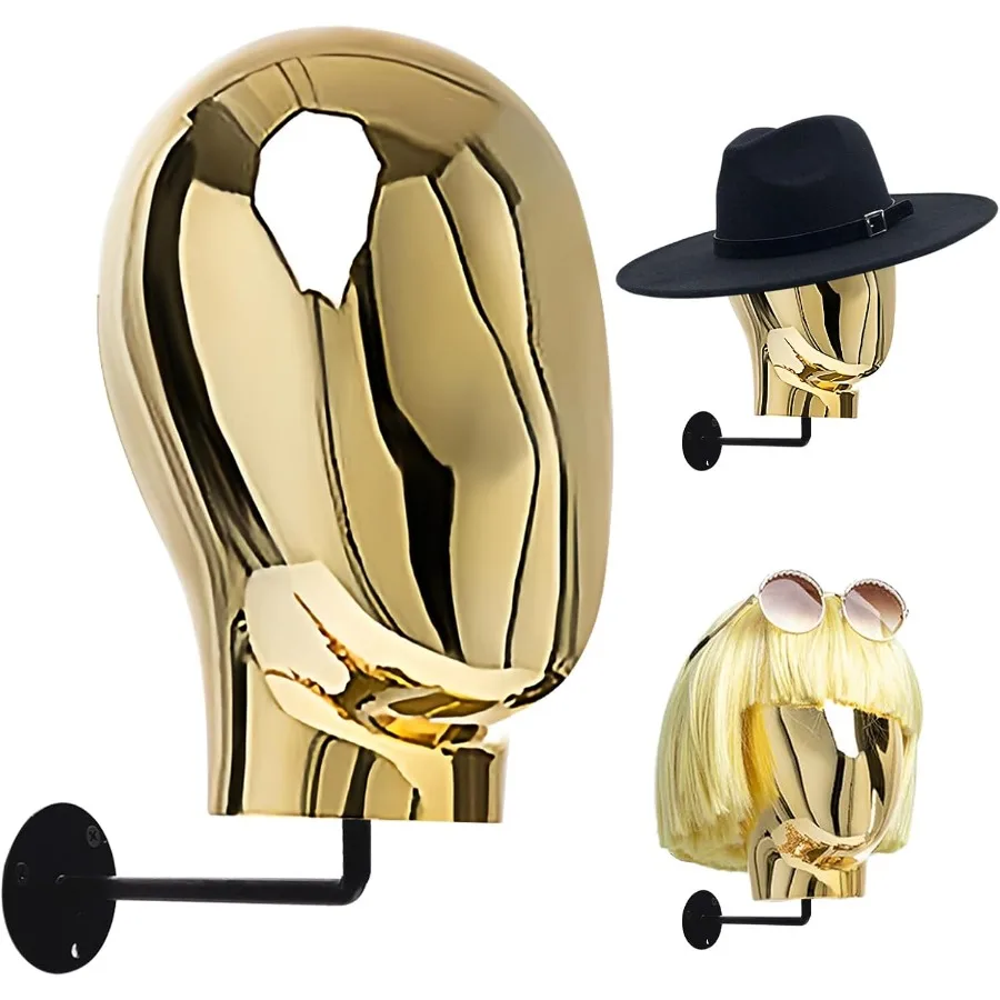 CHADWICK المعرضة رئيس جدار جبل شعر مستعار حامل كروم شعر مستعار حامل شعر مستعار معلق حامل قبعة عرض موقف 20 بوصة القزم رئيس كتلة f #1