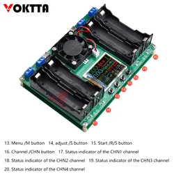 Probador de capacidad de batería de litio 18650, probador automático de resistencia interna, módulo Detector de potencia de batería Digital MAh MWh