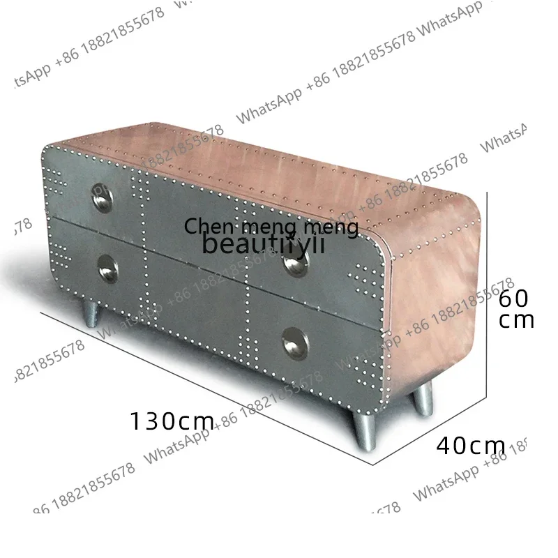 cc182l Chinese Ancient Style American Style TV Cabinet and Tea Table Combination Retractable Metal Aluminum Floor Cabinet