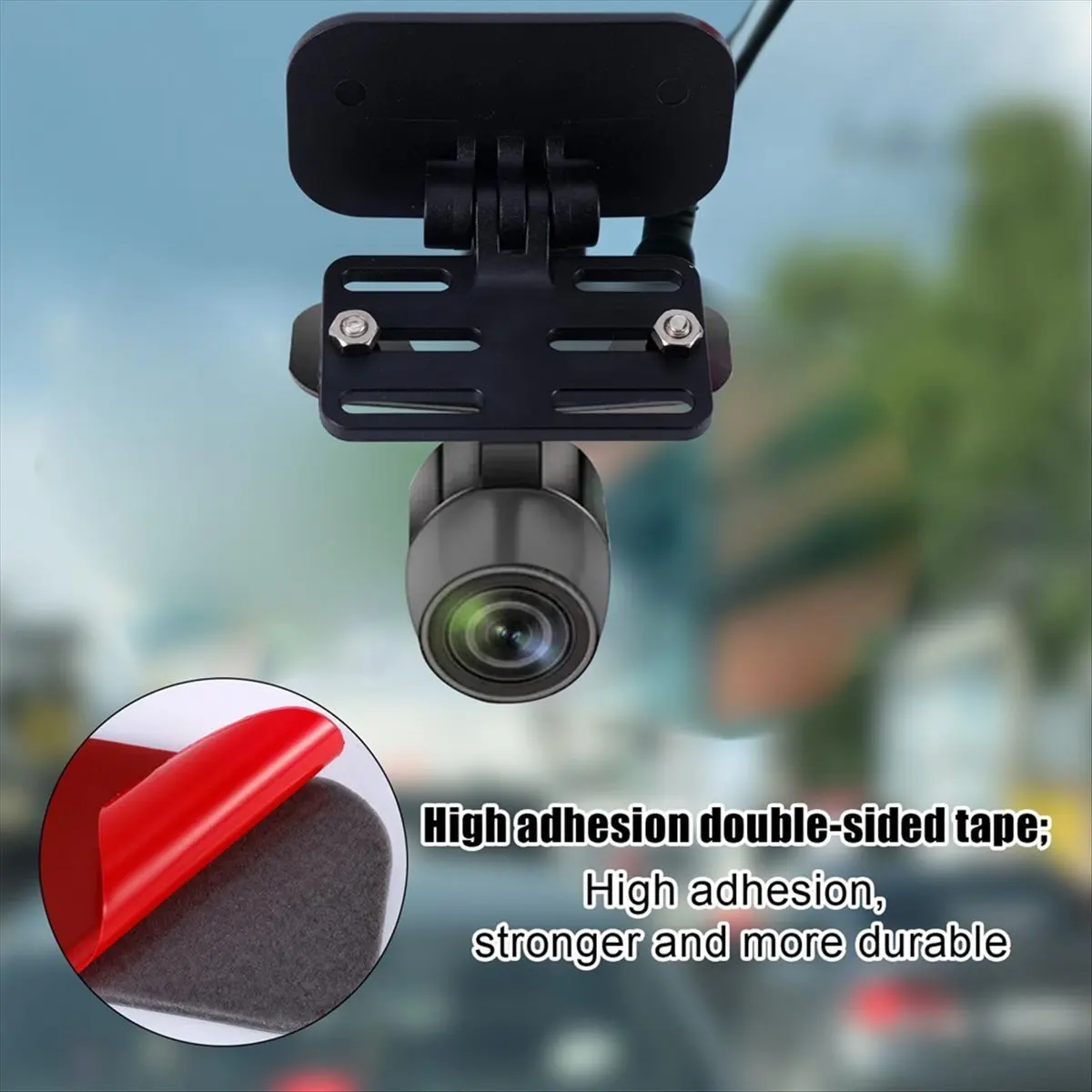 BHBL Rear Camera Holder,Adhesive Backup Camera Mount Dash Cam Mirror Mount Rear View Camera Bracket Reverse Camera Holde