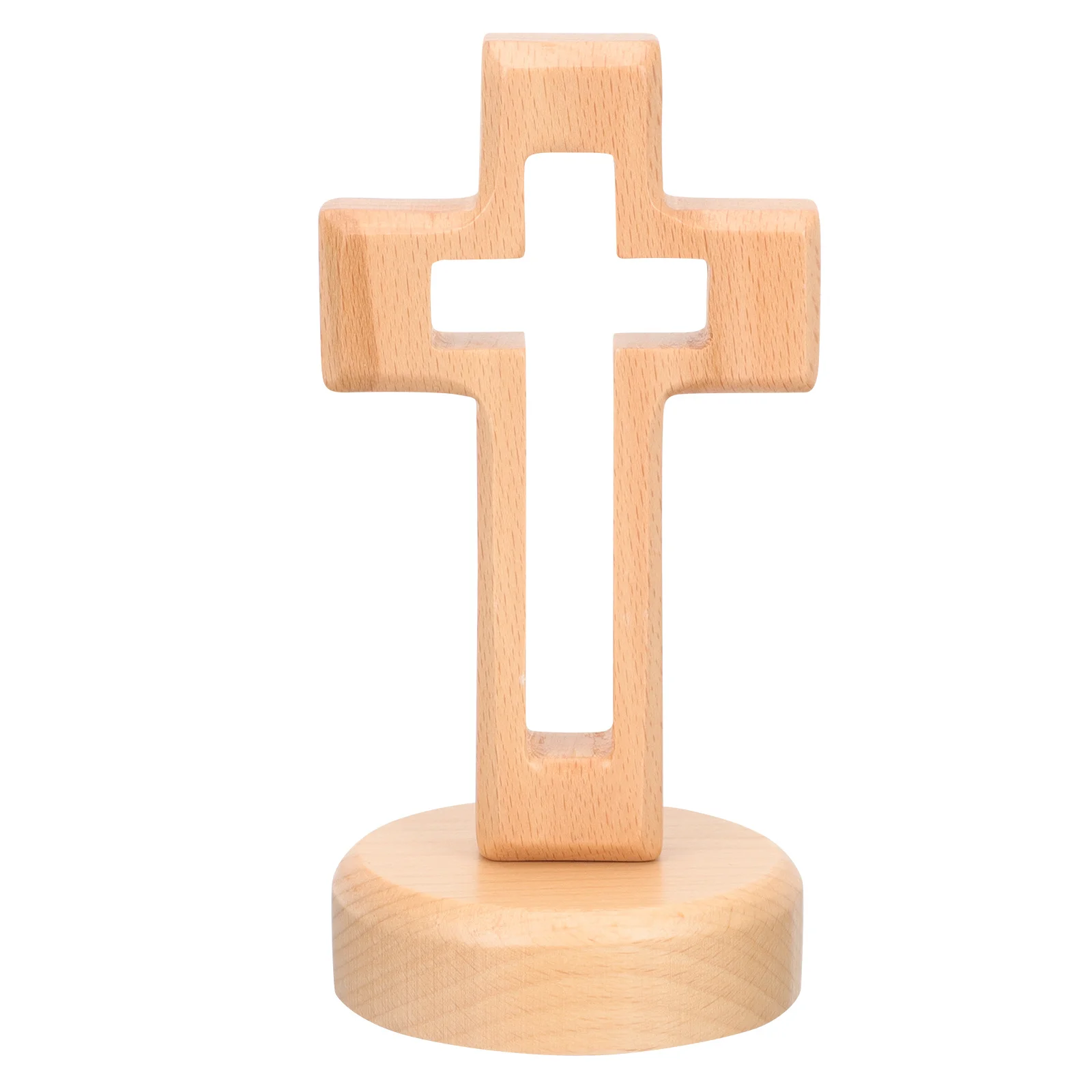 

1Set Creative Wood Cross Ornament Traditional Style for Bedroom Living Room Decor Cross Shaped Adornment Wooden Craft