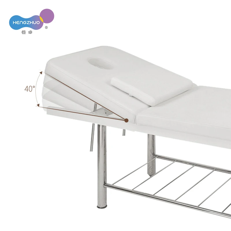 سرير سبا محمول بتصميم عصري، طاولة تدليك متينة من الجلد الصناعي لفندق المدرسة وصالة الألعاب الرياضية #5