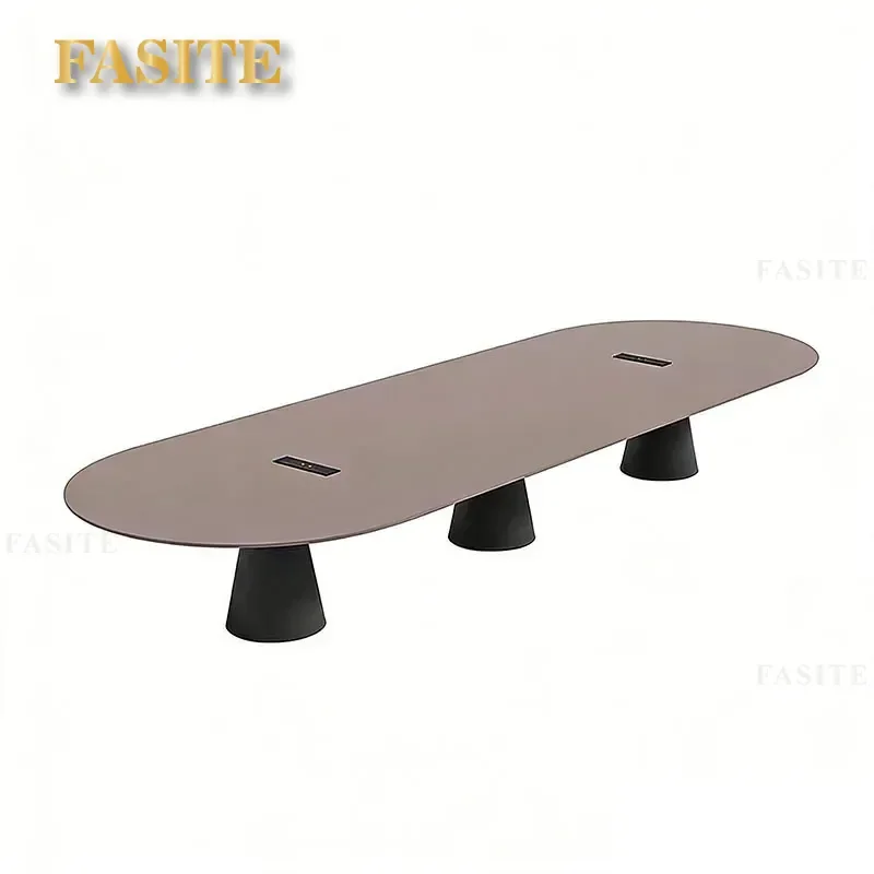 For Modern Simple Conference Table Long Training Meeting Room Desk Negotiation Furniture with Chairs Large Enterprise