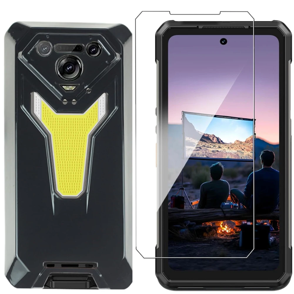 2-in-1 Glass+Silicone Cover For Ulefone Armor 34 Pro 34Pro 6.95