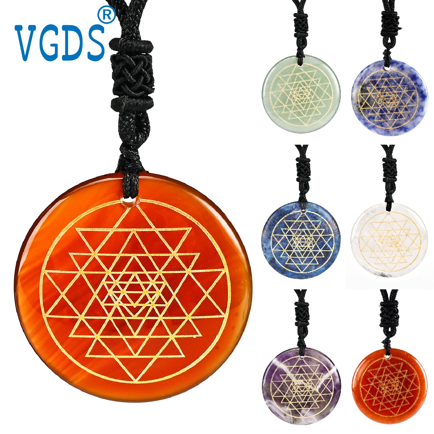 

Natural Crystal Quartz Yoga Sri Yantra Symbol Meditation Shiva Shakti Masculine Feminine Divine Reiki Healing Pendants Necklaces