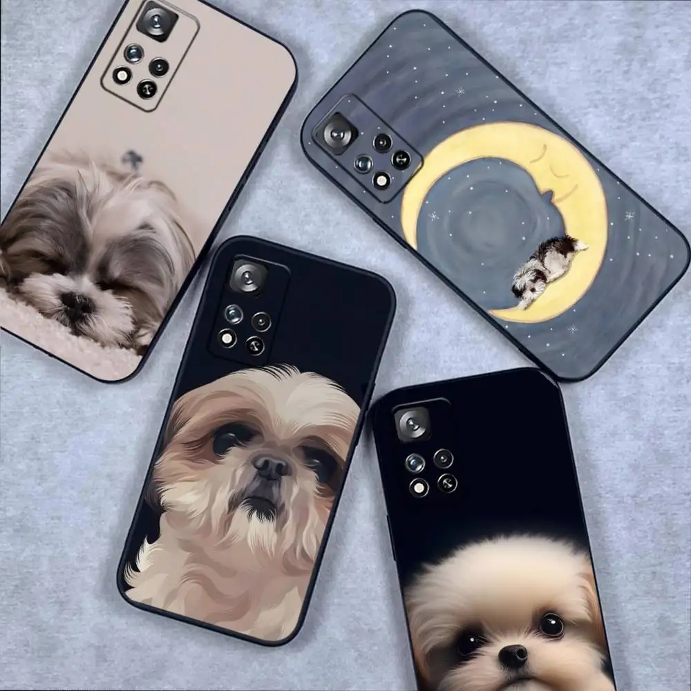 

Shihtzu Puppy Dog Phone Case For Samsung S10,S21,FE,S21,Note 20,10 S25,S24,S23,Ultra,S9,S22,Plus Soft Silicone Black Cover