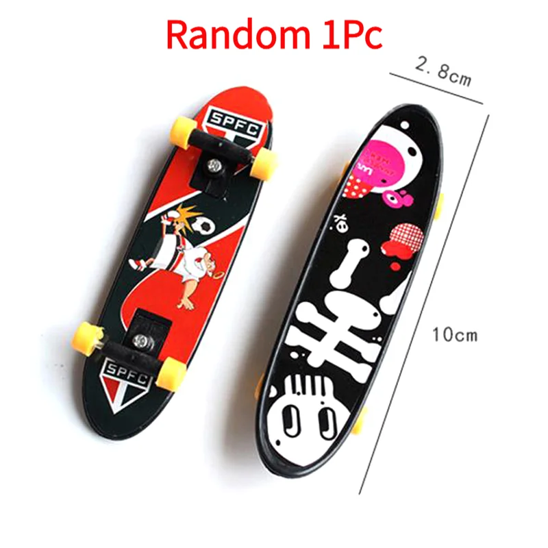 Random 1Pc Plastic Mini Skate Finger Skateboarding Fingerboard Novelty Toys For Boys Gifts‘