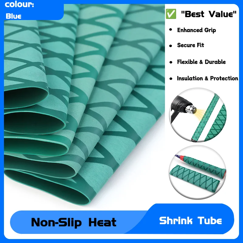 

Non-slip Heat Shrink Wrap Tubing Waterproof DIY Fishing Rod /Racket Handle Grip Shrinkable Tube 1Meter/PC Green Dia 15mm ~ 50mm