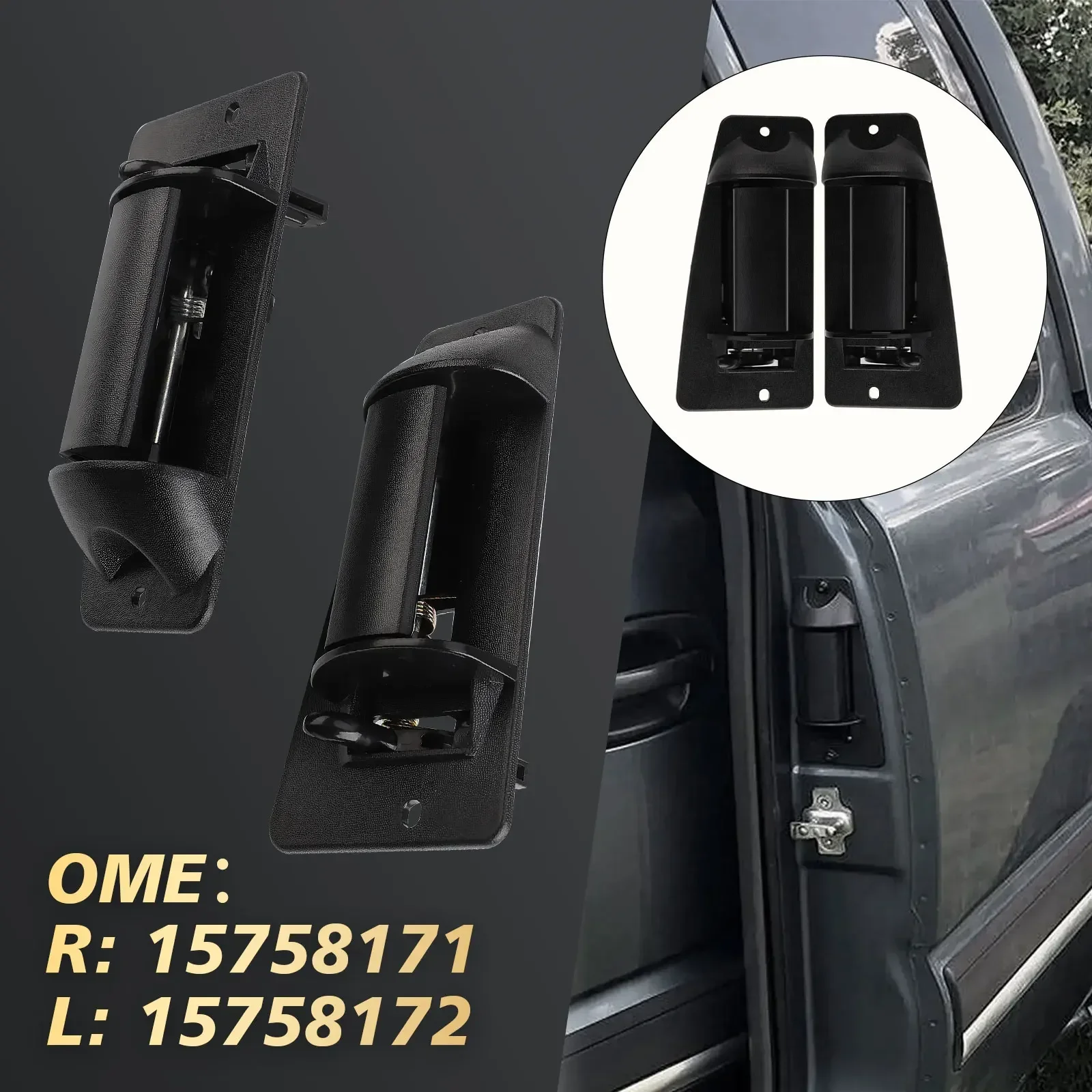 

15758172 15758171 Outside door handle left right extended cab for Chevrolet Silverado 1500 2500 3500 GMC Sierra 1500 2500 99-07