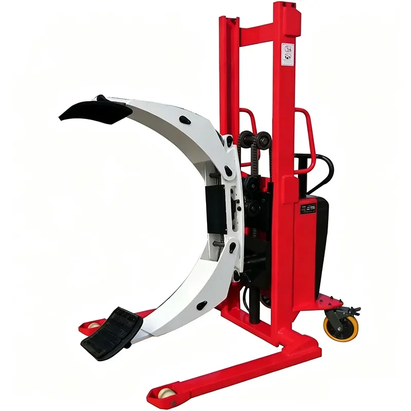 Semi-Electric Clamp Forklift, Manual-Push Clamp Machine, 600MM Diameter, Automatic Clamping, Electric Lift(Customized)