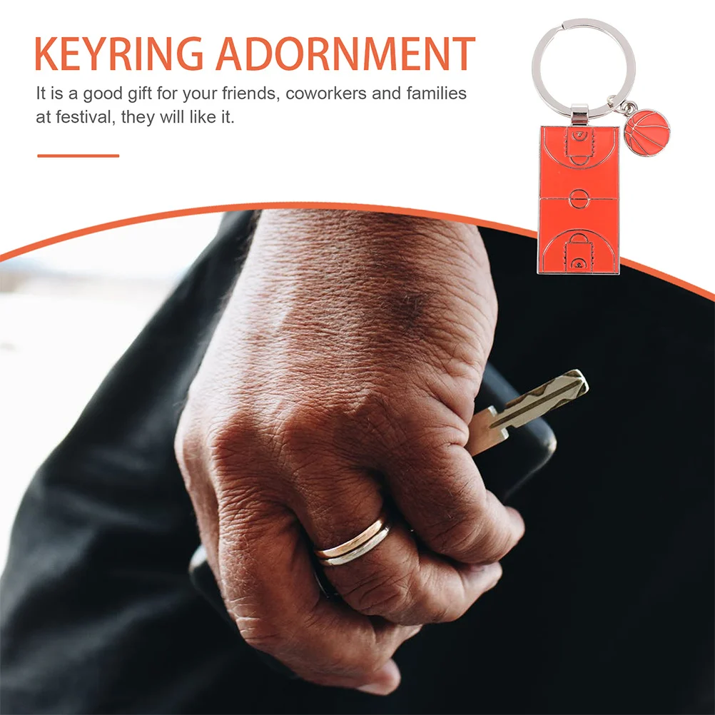 4 قطعة سلسلة المفاتيح المعدنية الرياضة موضوع كرة السلة قلادة قوي مفتاح معلقة حلية لحقيبة ديكور مروحة هدية التبعي