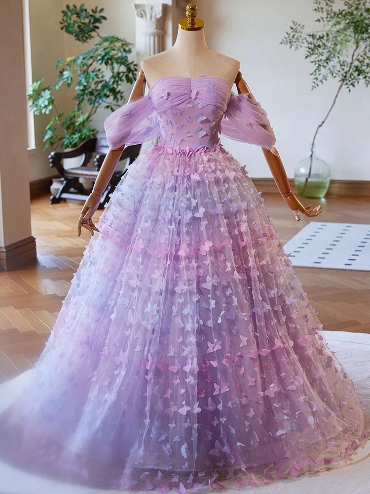 3D mariposa 15 vestidos de quinceañera vestido de baile dulce fuera del hombro vestido de fiesta vestido de fiesta Formal personalizado para princesa