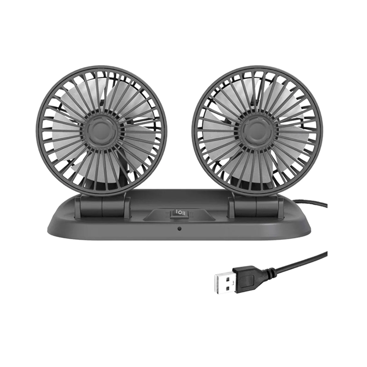 Car Fan Truck Strong Wind USB Interface Multi-Function Double-Headed Electric Fan