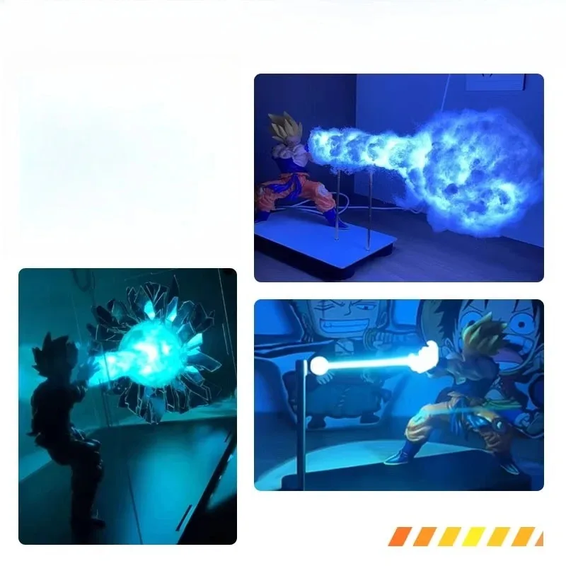 Luce notturna Dragon Ball Super Saiyan Goku - Lampada da scrivania a LED 3D Kamehameha Wave, decorazione per action figure anime, alimentata tramite USB da collezione