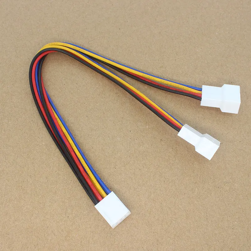5PCS 2510 4Pin Fan Splitter Cable 1 to 2, DC3A 20CM, Mainboard 4PWM Cooling Fan Extension Wire For PC Computer Case