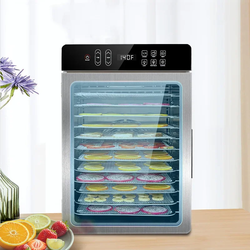 10-Tier Smart Recipe Dehydrator for Dried Fruits and Vegetables Multifunctional Food Dehydrator for Home and Commercial Use