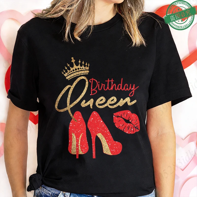 Trendy 40 Fabulous Women's T-Shirt Leopard Heart Print Casual Short Sleeve Tees Birthday Celebration Party Gift for 40 Years Old