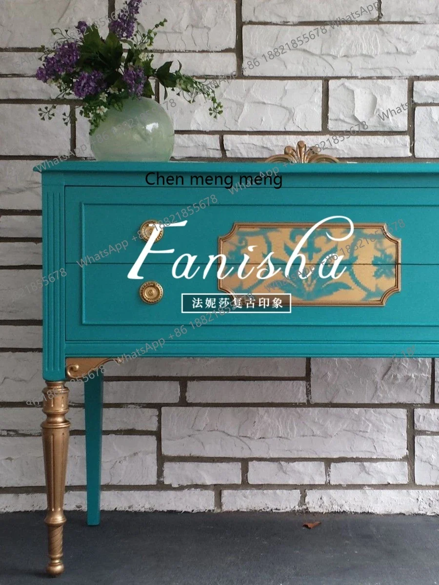 French porch cabinet living room against the wall foyer decorative engraved light luxury drawer cabinet
