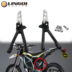 LING QI Ultra Bee Original Rear Foot Pegs Fit For Ultra Bee Electronic Dirt Pit Bike Foot Pedal Bracket Support