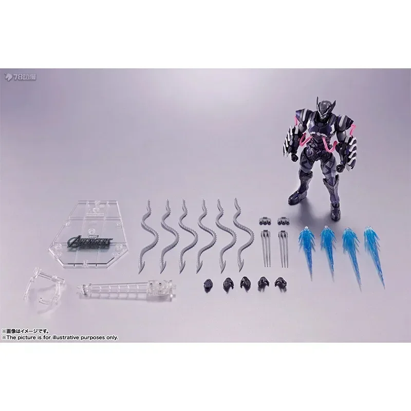 In Stock Bandai S.H.Figuarts TECH-ON AVENGERS VENOM SYMBIOTE WOLVERINE Anime Action Figure PVC Model Toys Collectible Doll Gifts