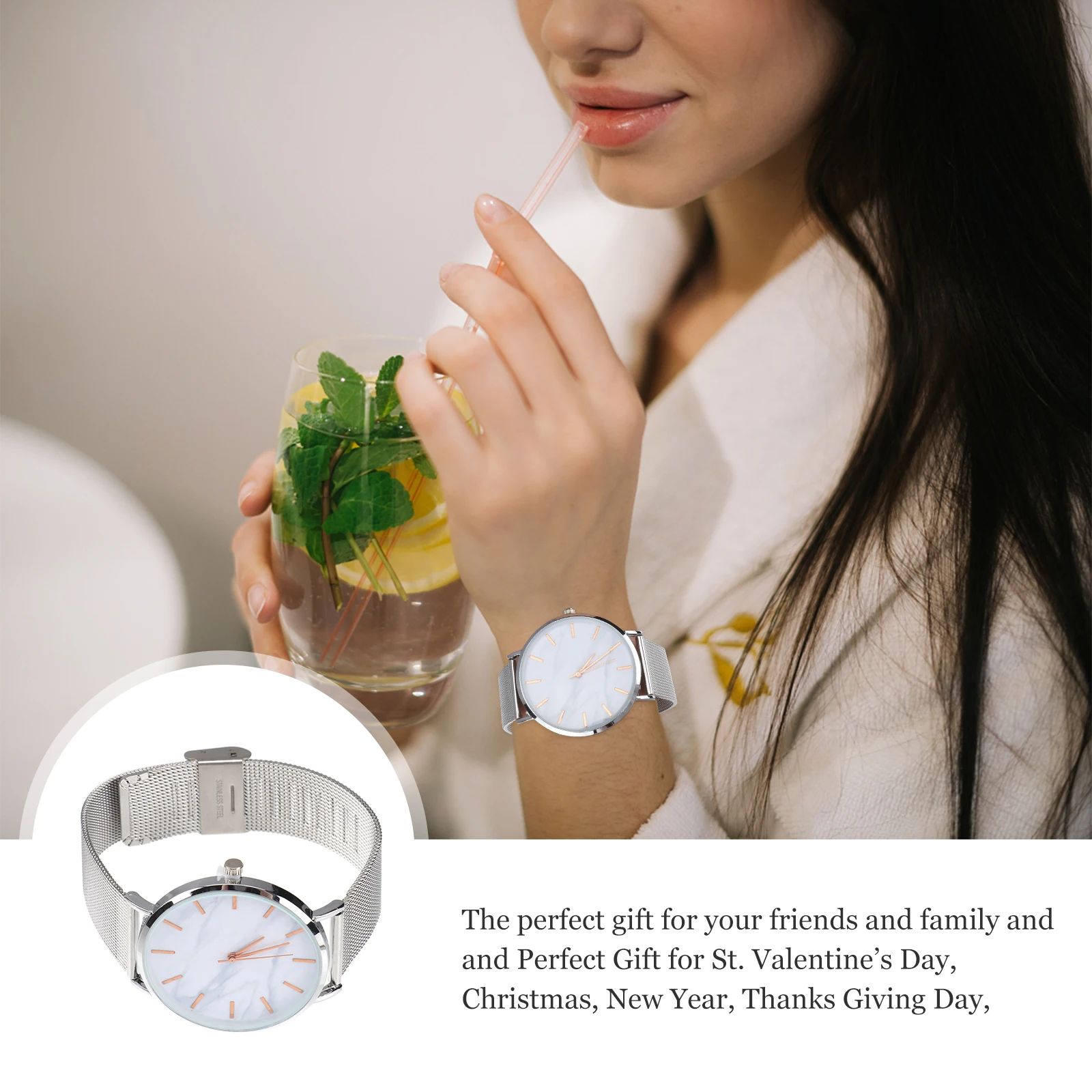 

Marble Watch Durable Fashion Women Watches Quartz Women's Ladies Casual Business