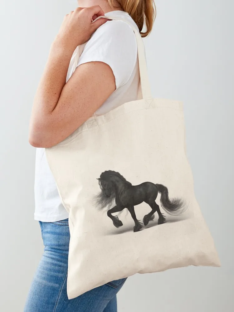 

Friesian Horse Tote Bag hand bag ladies hand bags shopping bag logo eco folding