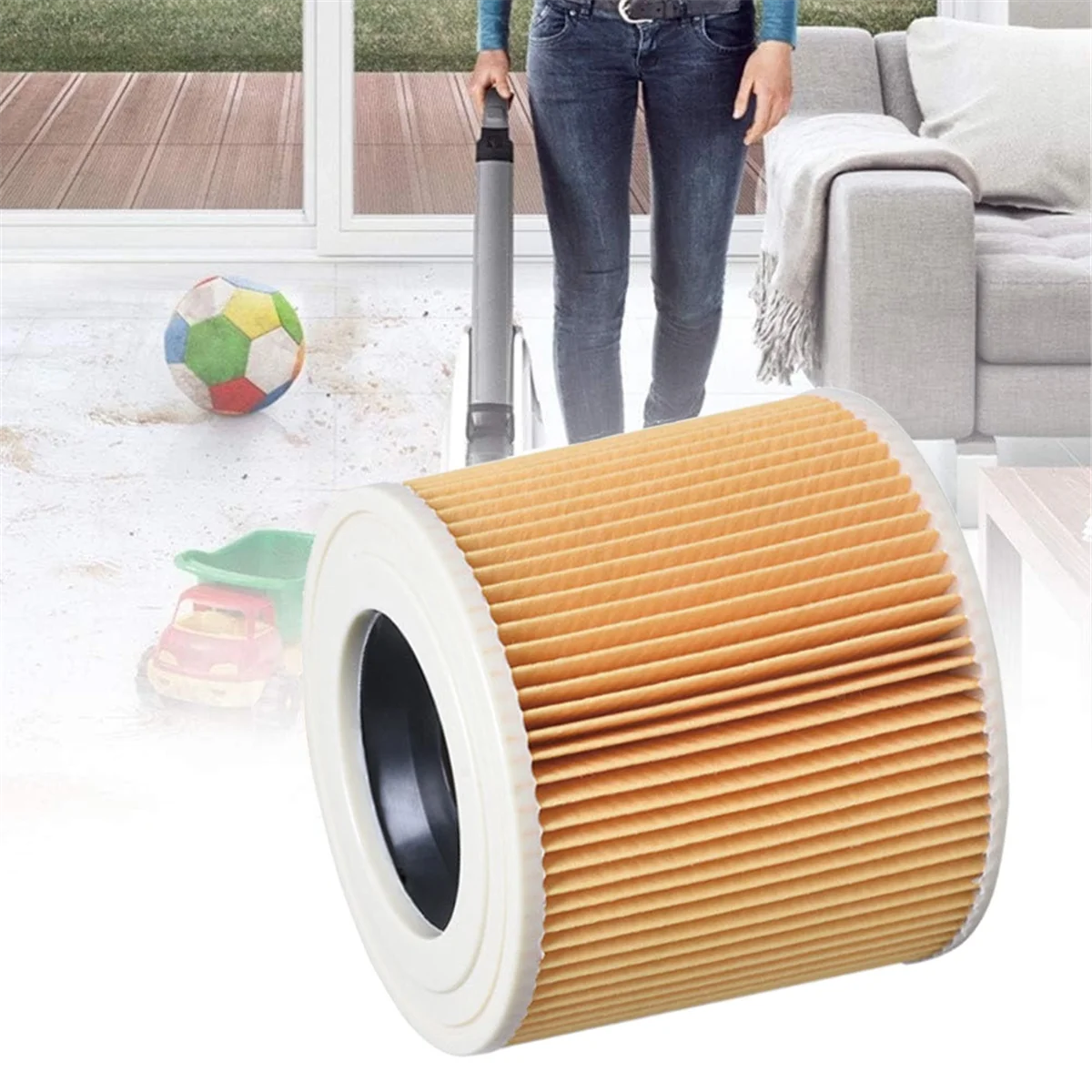 4 шт., сменный фильтр для пылесоса для влажной и сухой уборки для Karcher WD WD2 WD3 WD1 MV3 MV2, аксессуары для бытовых чистящих средств