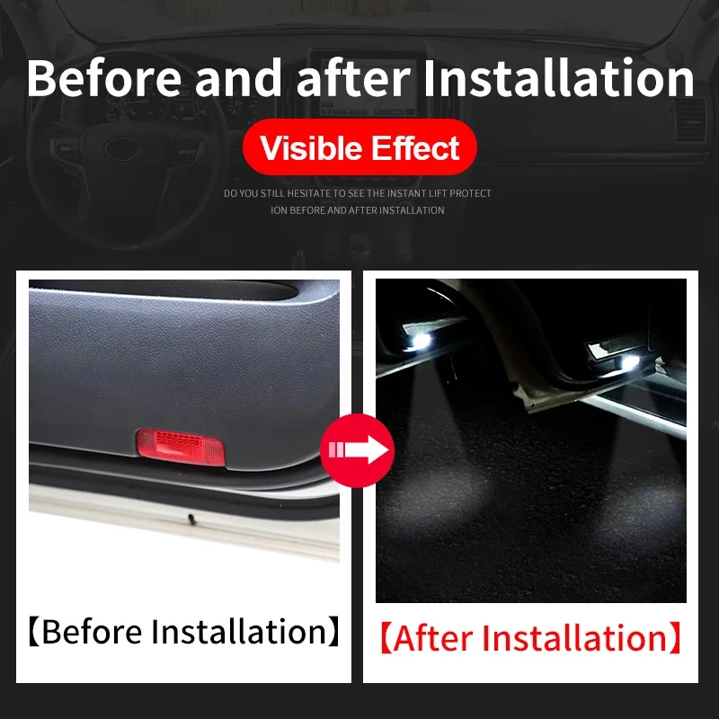 Car Door Lower Corner Lamp Environment Pedal Light For Toyota Land Cruiser Prado 150 Fj150 LC150 J150 Modification Accessories