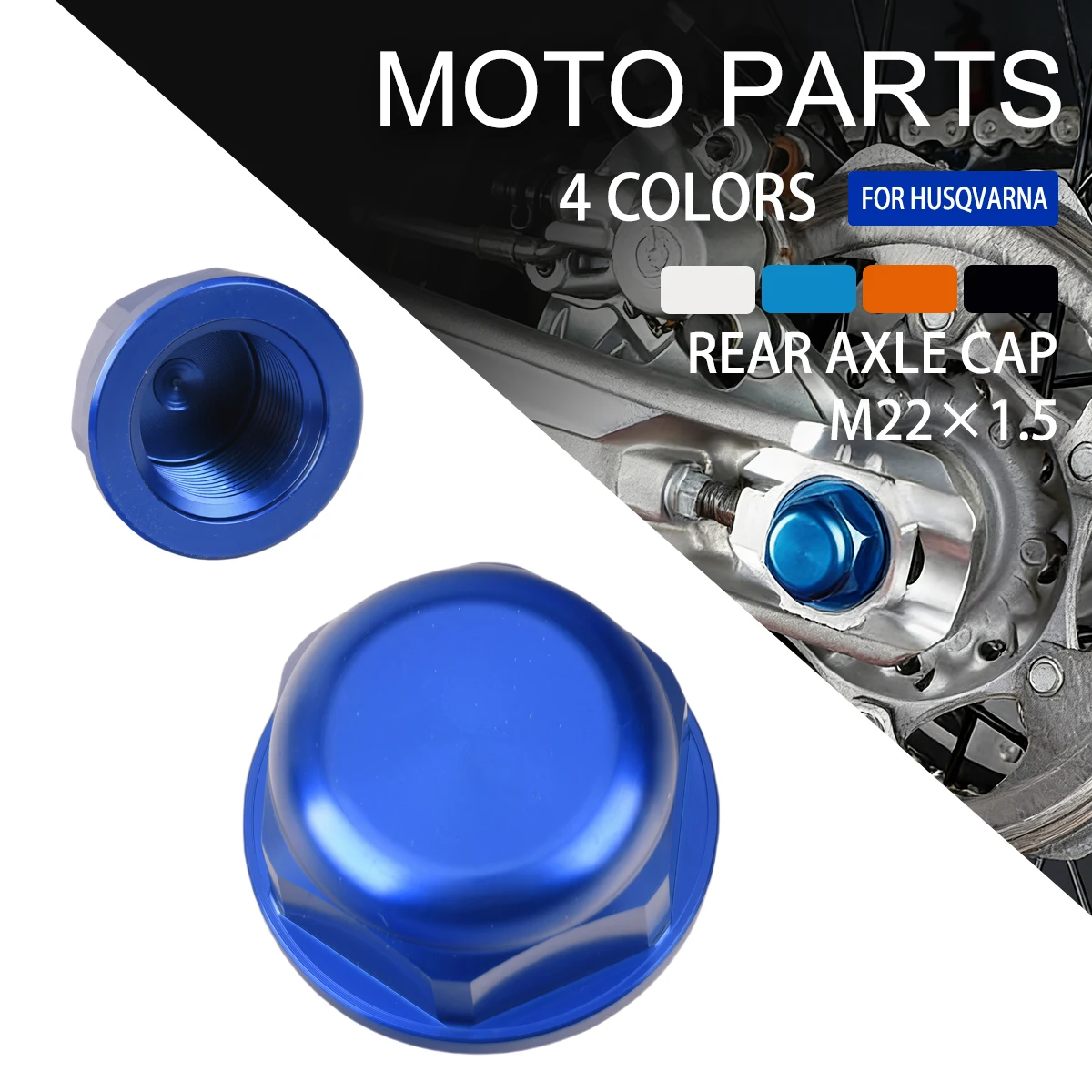 

Motorcycles Accessories CNC M22x1.5 Rear Axle Nut Screw For Husqvarna FC FX TC TX TE FE 150 250 300 350 450 501 2023 2024