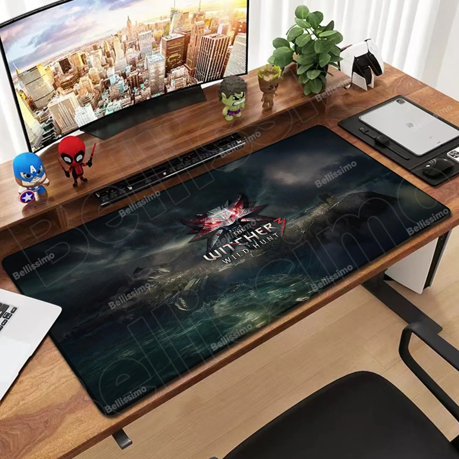 

Large Gaming T-The W-Witchers 3 W-Wild H-Hunt Mouse Pad Laptop Office Extend Desk Mat XXL Non-Slip Rubber Big Mousepad Computer