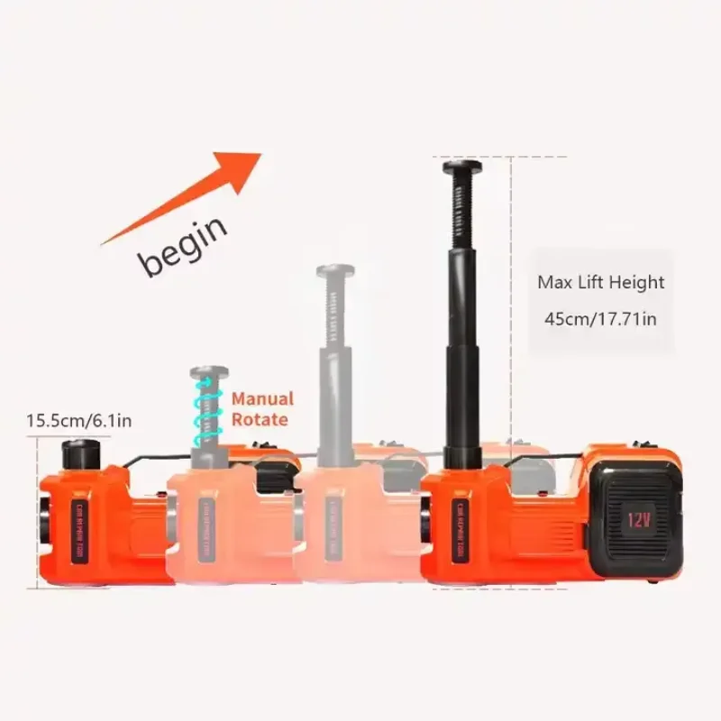 Multifunctional Electric Hydraulic Floor Jack 5Tons 12V Jacks With LED Light For Car, Sedan, Van, SUV, Trucks