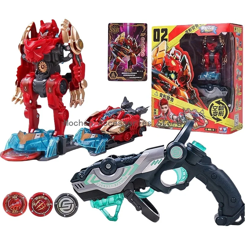 2025 Screechers Wild 5 Transformation robot Deformation Car Ornaments Game Crystal Code Mystery Rotate Action Figures Kids Toys