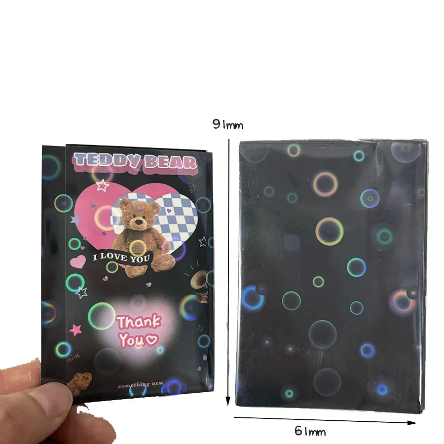 Sharkbang 50pcs/Lot Holo Card Sleeves 61x91mm Bubble Series PP Kpop Holders For Postcards Films Game Cards Photocard Protector