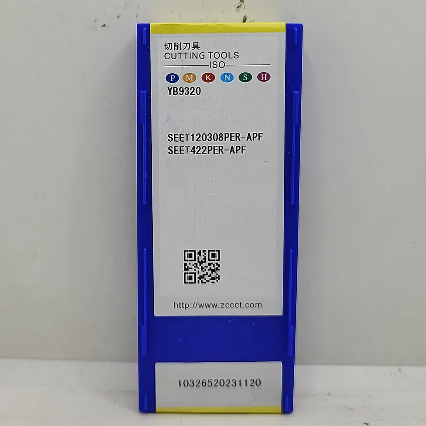 

SEET120308PER-APM YB9320/SEET120308PER-APF YB9320/SEET120308PER-APR YB9320/YBM351 ZCC.CT CNC carbide inserts milling inserts