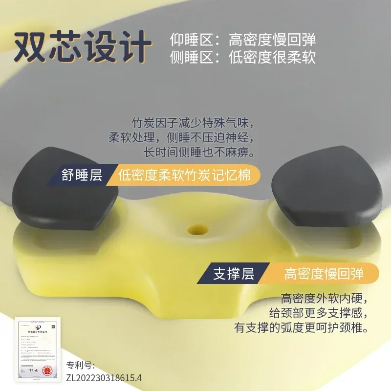 Slow Rebound Memory Cotton Pillow Memory Non-collapse Breathable Neck Long Pillow