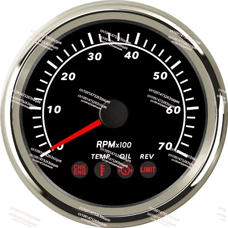 Outboard Engine Tachometer with Oil Temperature and Oil Pressure Engine Fault Prompt 7000RPM