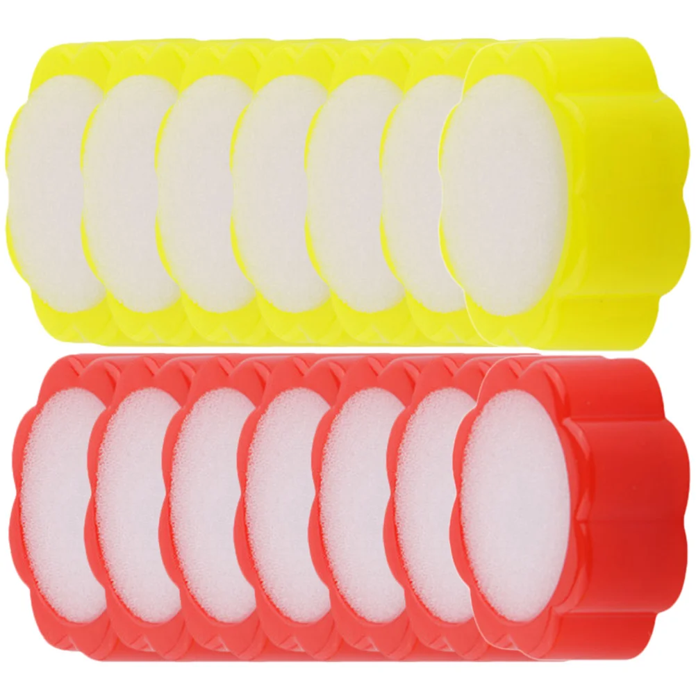 

16Pcs Finger Wet Sponge Counting Supplies Flower Shape Counting Accessory Office Finance Tool