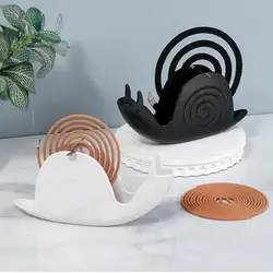 Coil Burner Holder Incense Ash Storage Rack Snail Design Coil Rack Home Fireproof Coil Vertical Stand Support Base Incense Coil