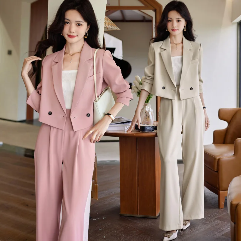 Short Suit Coat Women's Autumn and Winter 2023 New Small High Sense Leisure Professional Temperament Commute Suit