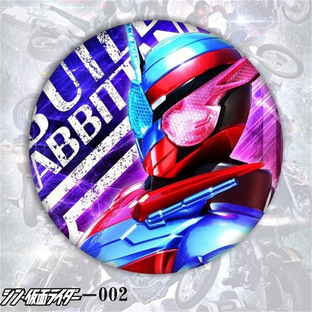 58mm Anime Mascherato Kamen Rider Riderman COSTUME Cosplay Distintivo Pin SPTE Spilla in banda stagnata Prop Gilf