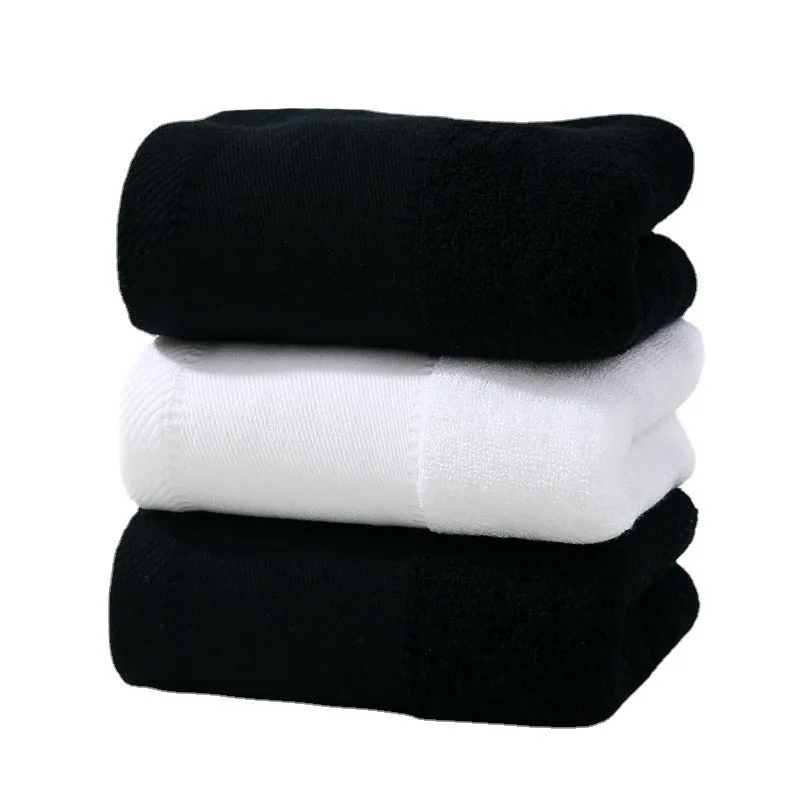 32x110CM Cotton Soft Fitness Towel for Sports Multifunctional Sweat Absorption Towel Gym Swimming Yoga Towel Sport Towels Black