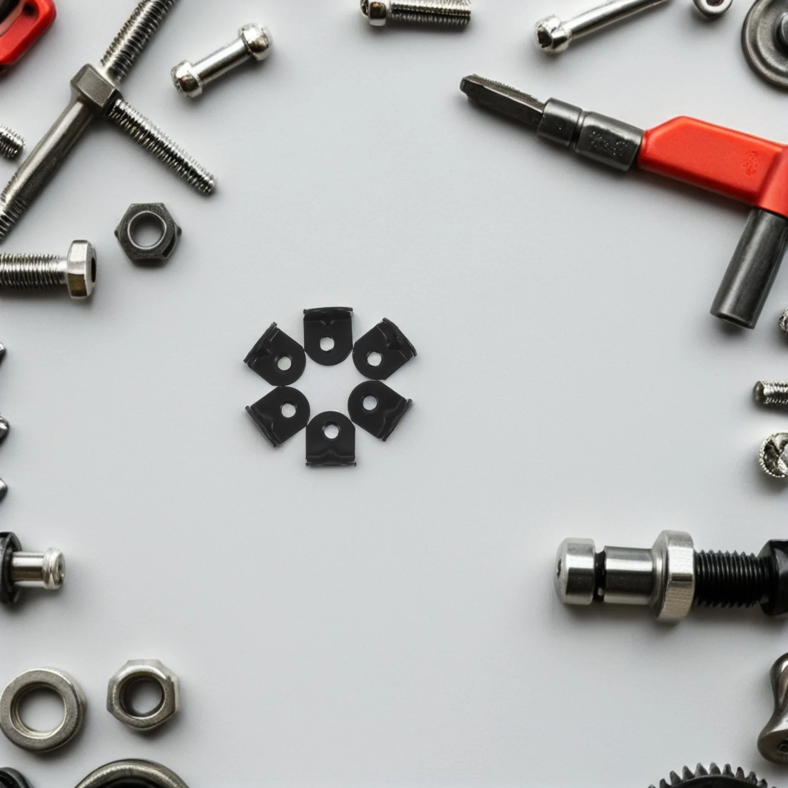 

100Pcs Heavy Duty Black Metal L Brackets Corner Shelf Supports Right Angle Bracket Connectors for Wall Mounted Shelves