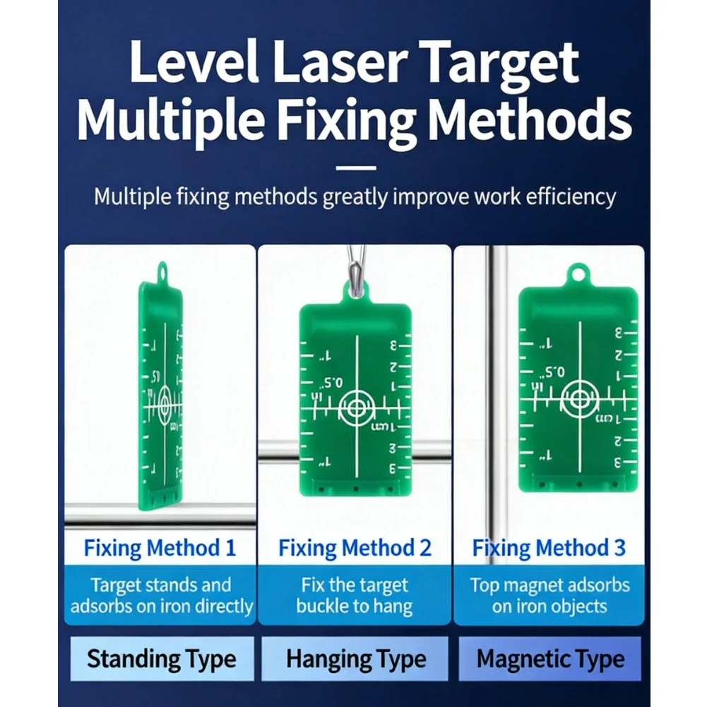 Horizontal Laser- Level Magnetic Light Beam Level Target With Red Green Reflective Board Leveling Board Tool For Ceiling