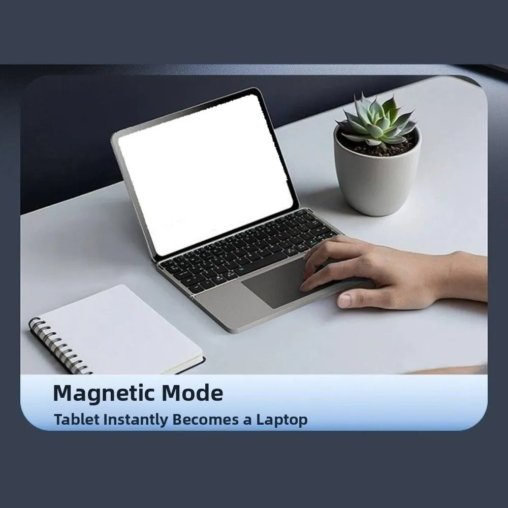 

Bluetooth 5.3 Wireless Bluetooth Keyboard Portable Detachable Rechargeable Keyboard with Touchpad Ergonomic Mini Foldable Keypad