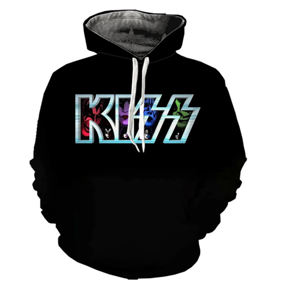 Hoodies Rock Singer Kiss Band 3d Print Sweatshirts Men Women Hooded Oversized Hoodie Fashion Kids Pullover Sweatshirts Clothing