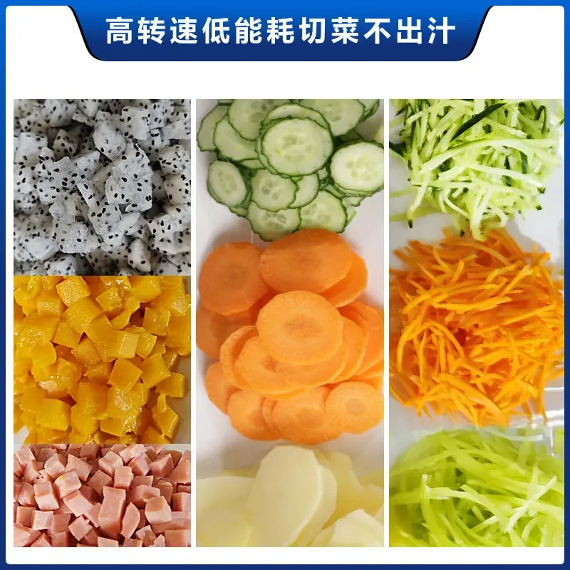 Commercial electric small granulator, radish cucumber dicing, potato shredder slicing
