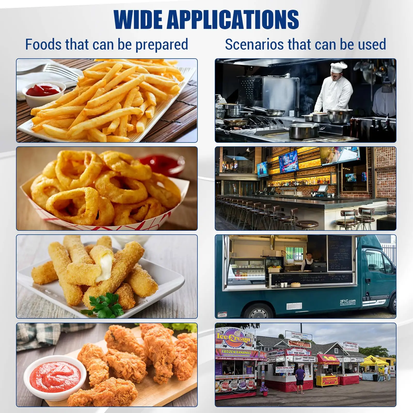 6/8/11L مقلاة كهربائية تجارية عميقة 1500/3000 واط حماية السلامة قابل للتعديل درجة الحرارة 1/2 سلال الفولاذ المقاوم للصدأ للمطبخ المنزلي