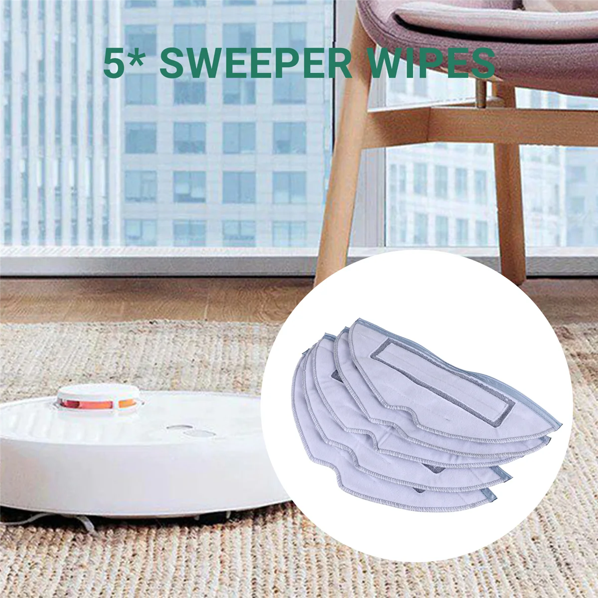 مكنسة مناديل مكونة من 5 قطع فرشاة جانبية من القماش الممسحة لـ T7 T7Plus S7 لملحقات المكنسة الكهربائية