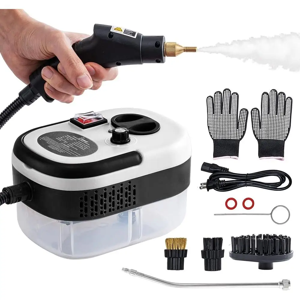 Handheld Steam Cleaner High Pressure Steamer 2500W Fast Heating 15s 6 Adjustable Speeds 9 Accessories Deep Cleaning Tool